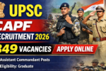 UPSC CAPF AC Assistant Commandant Recruitment 2026