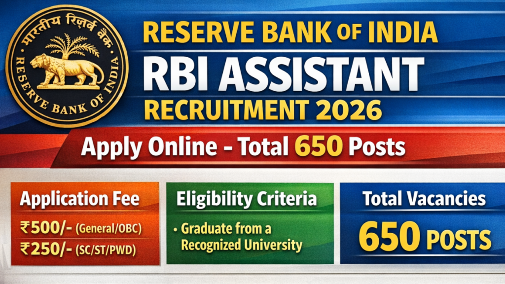RBI Assistant Recruitment 2026