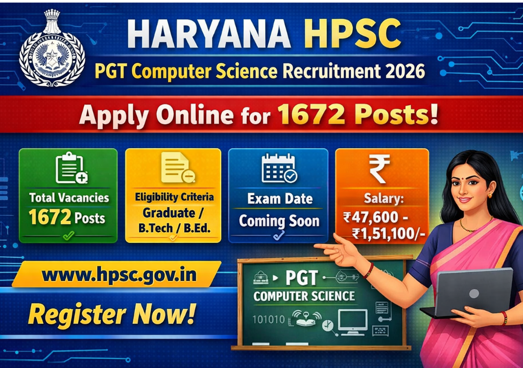HPSC PGT Computer Science Recruitment 2026